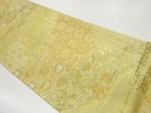 切り嵌め風華紋・草花に古典柄模様織出し袋帯